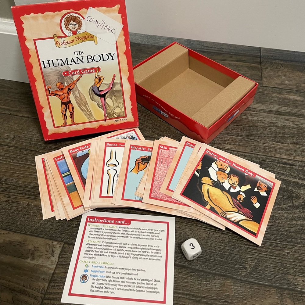 👓3 for $25👓 Professor Noggin’s The Human Body Card Game
